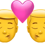 👨‍❤️‍💋‍👨 Sărut: Om, Om Emoji Copiați Lipiți 👨‍❤️‍💋‍👨