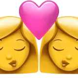 👩‍❤️‍💋‍👩 Beso: Mujer, Mujer Copiar Pegar Emoji 👩‍❤️‍💋‍👩
