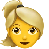 👱‍♀️ Mujer: Cabello Rubio Copiar Pegar Emoji 👱‍♀️