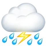 ⛈ Cloud with Lightning and Rain Emoji Copy Paste ⛈